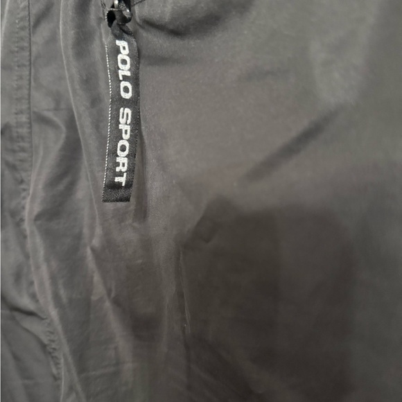 VTG 90s Polo Sport Track Pants Pockets Windbreaker Joggers Men L Zip Ankles - Picture 5 of 7